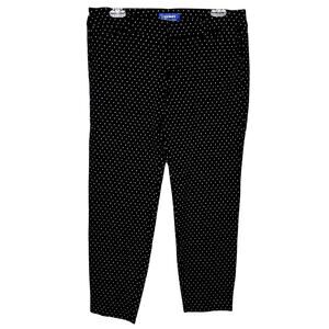 Old Navy Wms Mid Rise Black White Print Pixie Ankle Pants Size 10 Casual